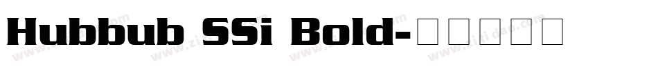 Hubbub SSi Bold字体转换